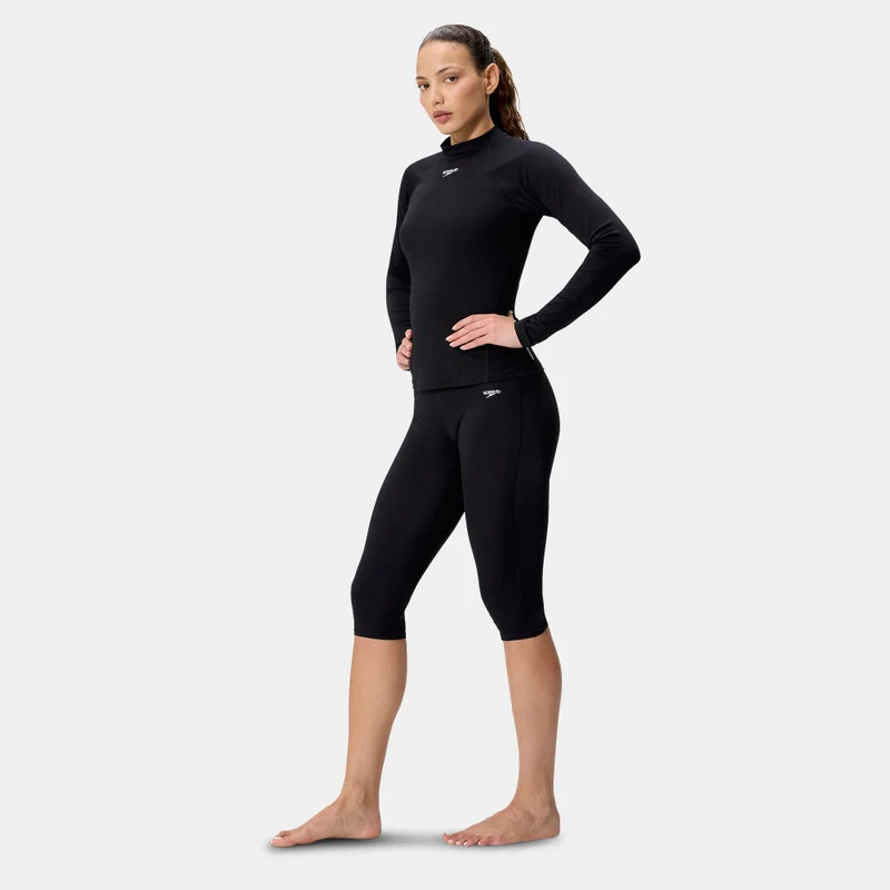 speedo Black Women's Endurance+ 3/4 Swimming Leggings for Women | Best Price UAE